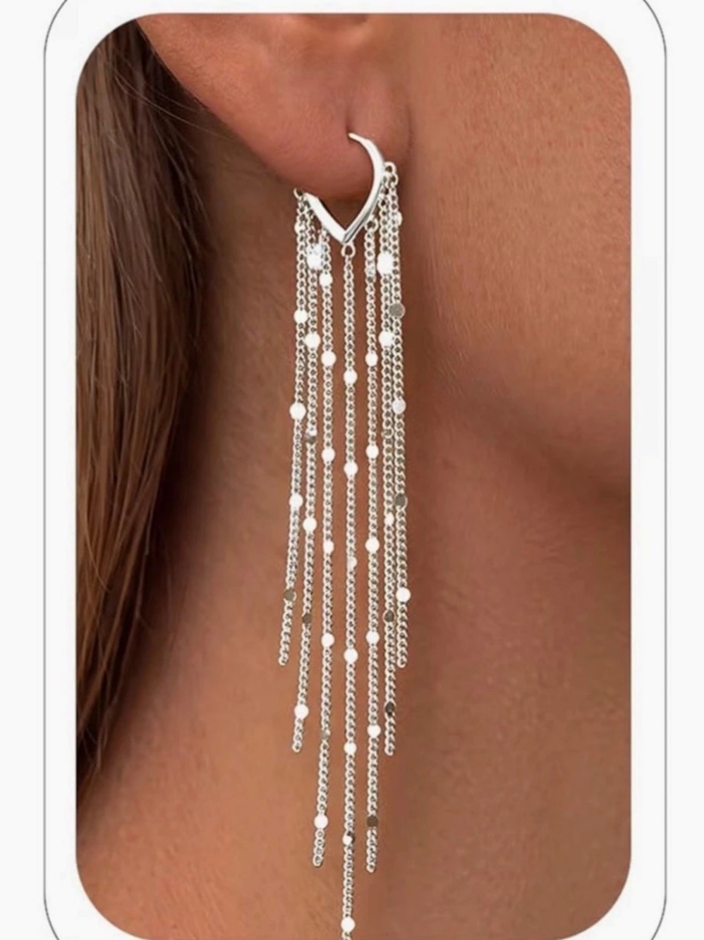 Statement Dangle Earrings for Women, 14K Plated Hypoallergenic SILVER/ OR GOLD